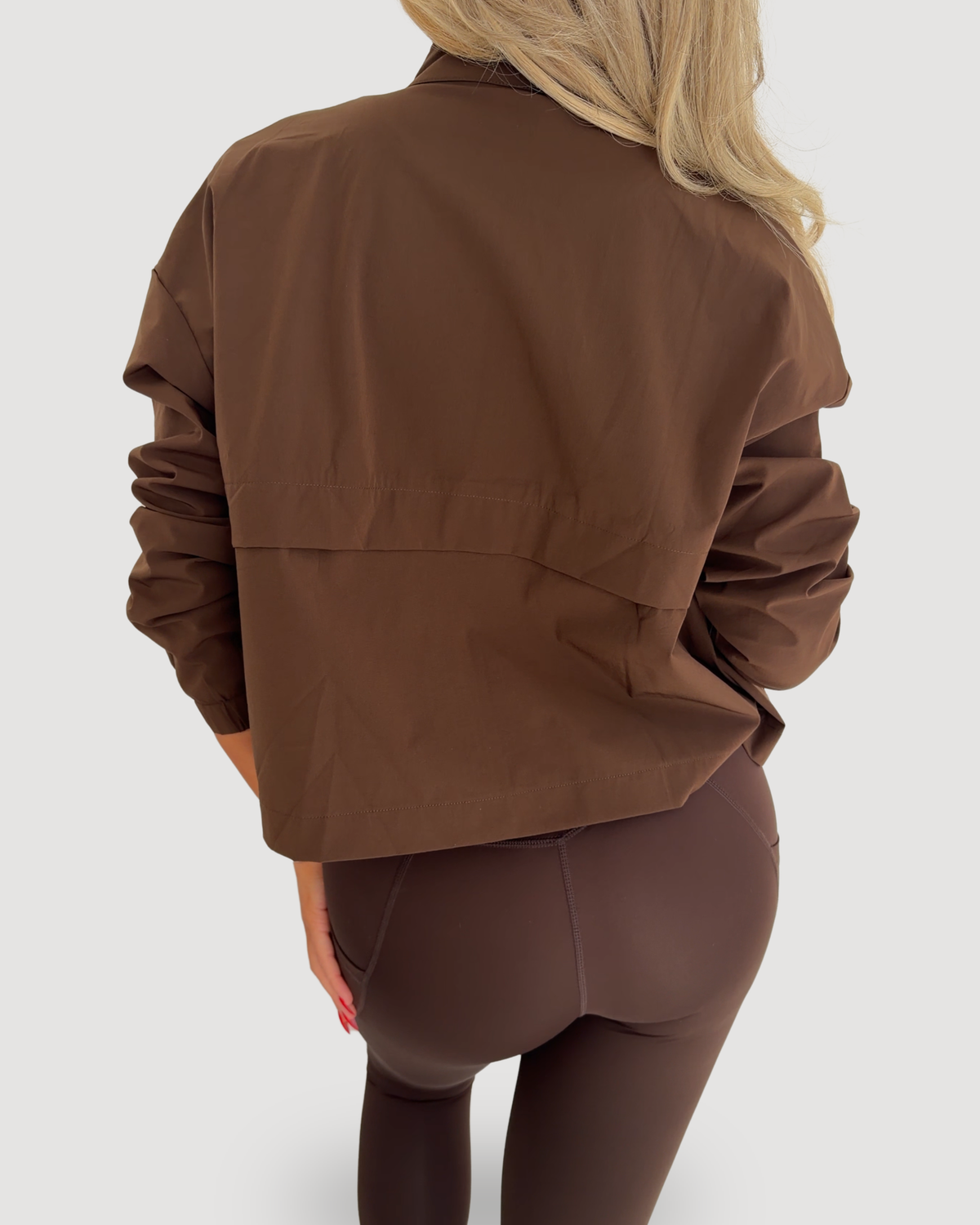 Cocoa Brown Windbreaker Jacket