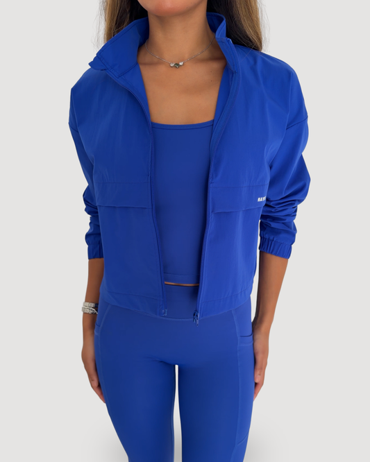 Cobalt Blue Windbreaker Jacket