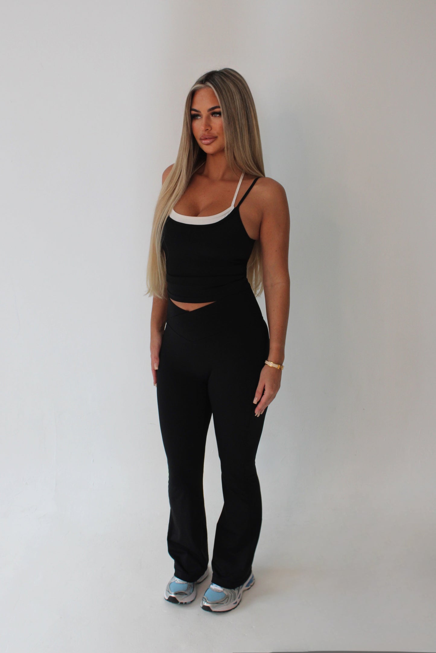 Black Double-Layered Vest Top