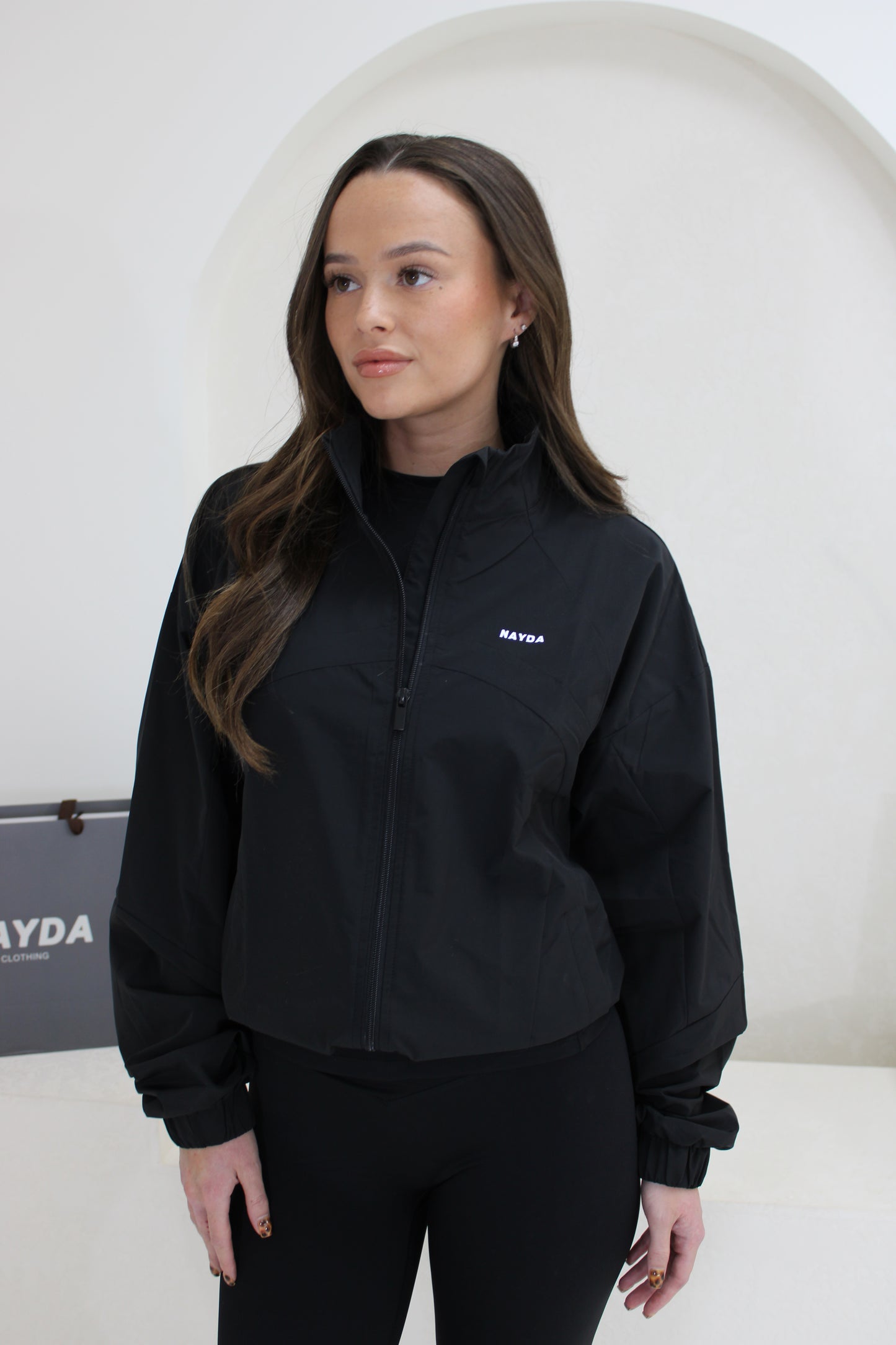 Black Windbreaker Jacket