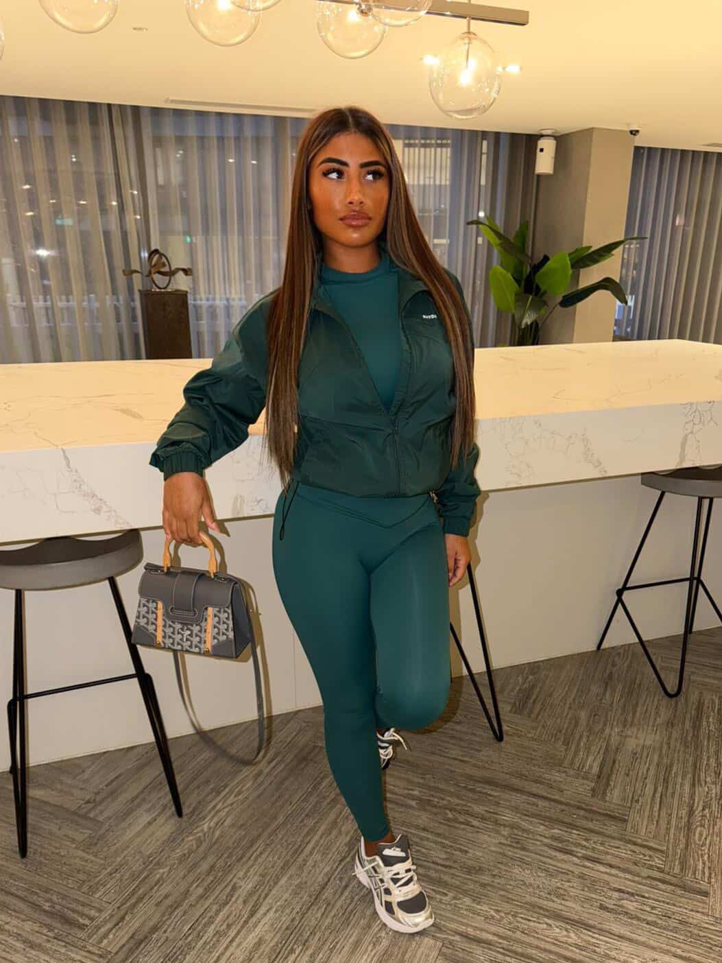 Forest Green Windbreaker Jacket