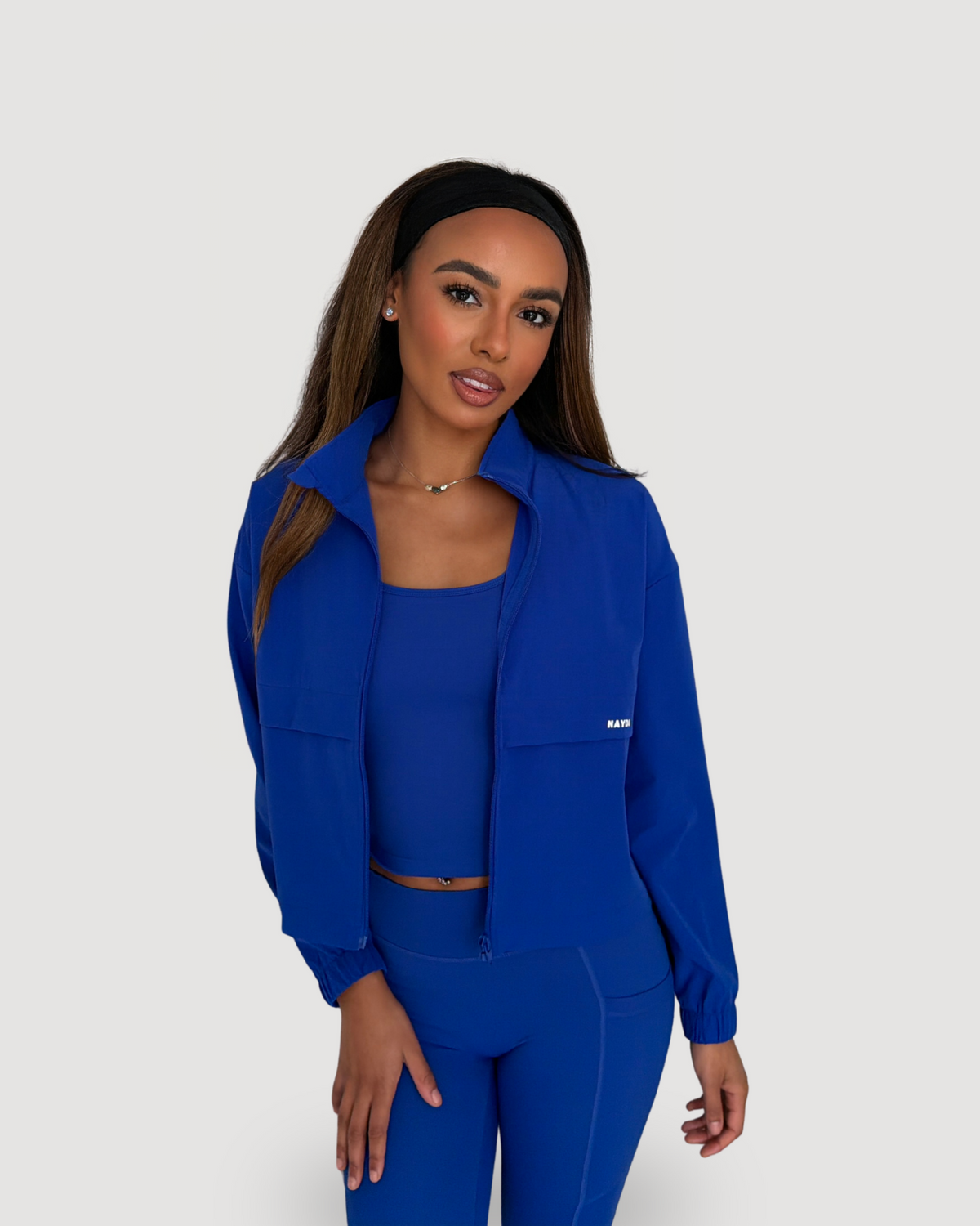 Cobalt Blue Windbreaker Jacket