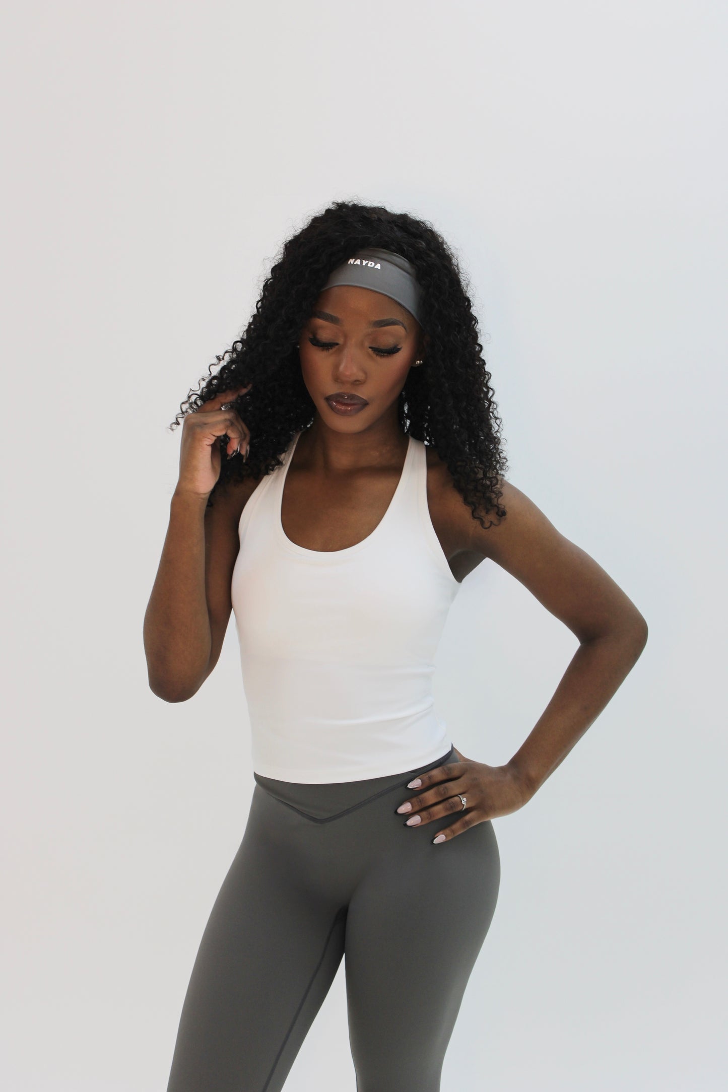 White Cross-Back Sports Top