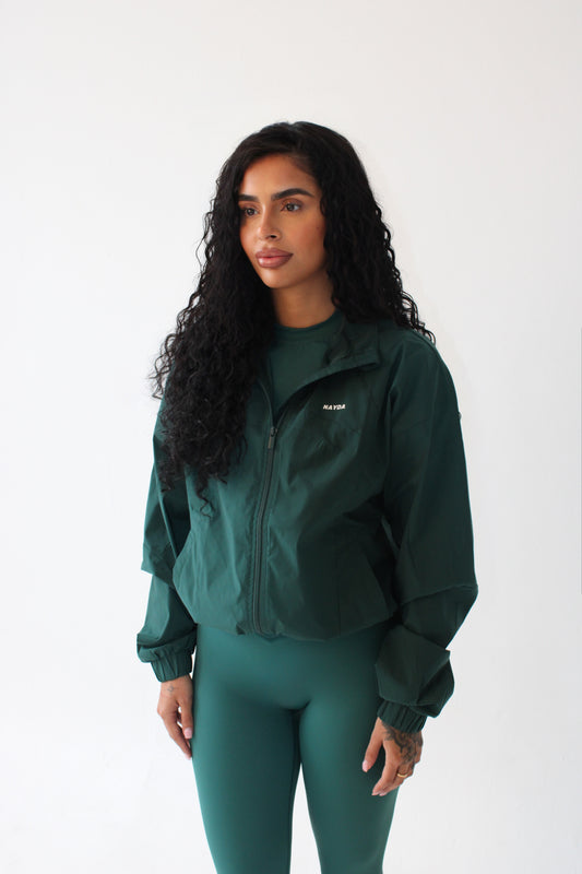 Forest Green Windbreaker Jacket