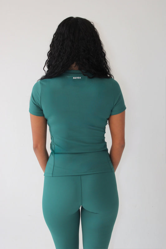 Forest Green Short Sleeved Top