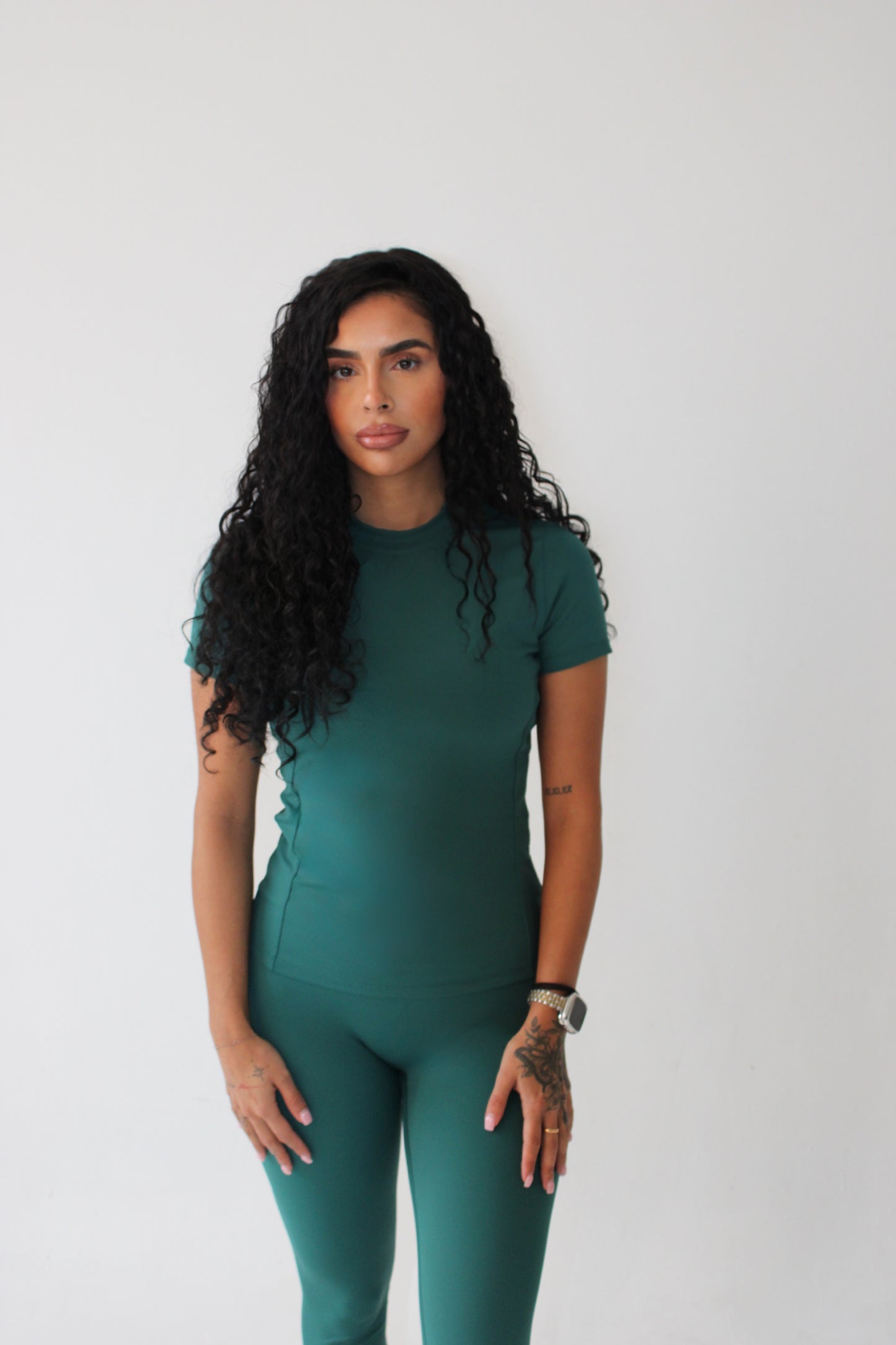 Forest Green Short Sleeved Top