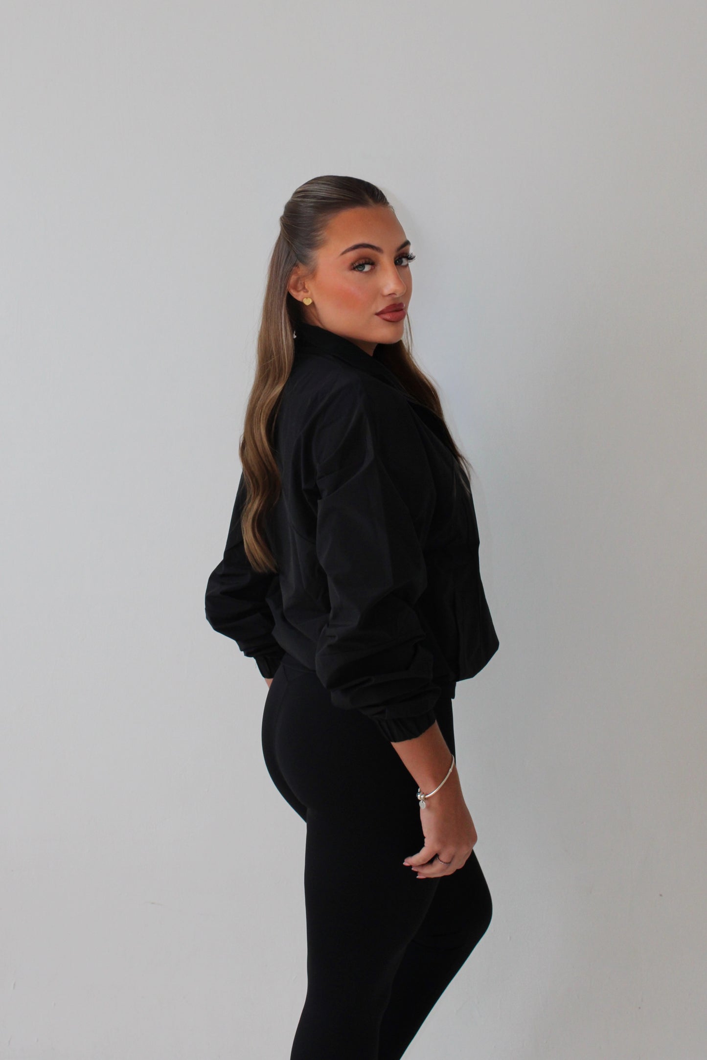 Black Windbreaker Jacket