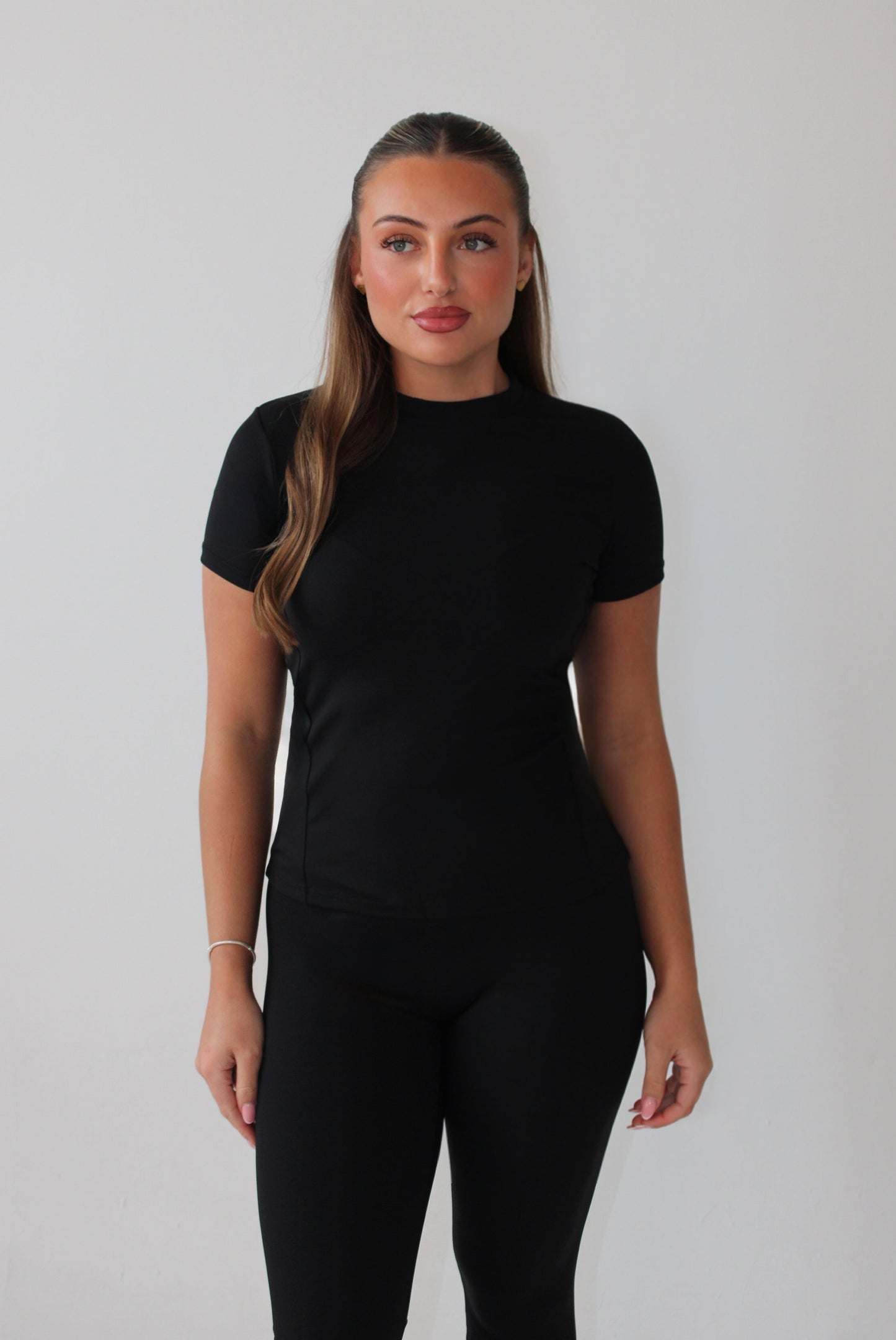 Black Short Sleeved Top